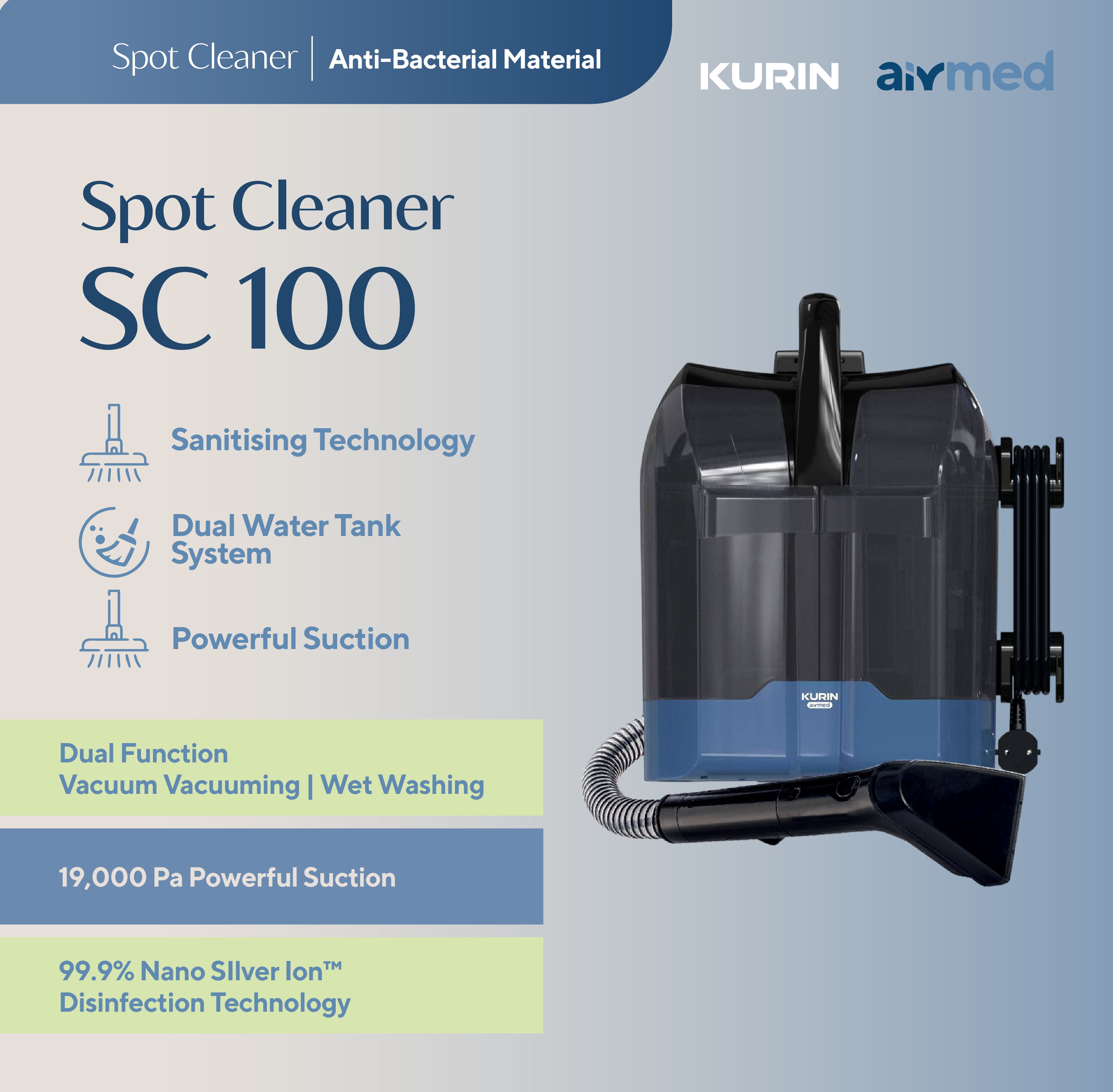 Kurin Airmed™ SC100 Spot Cleaner