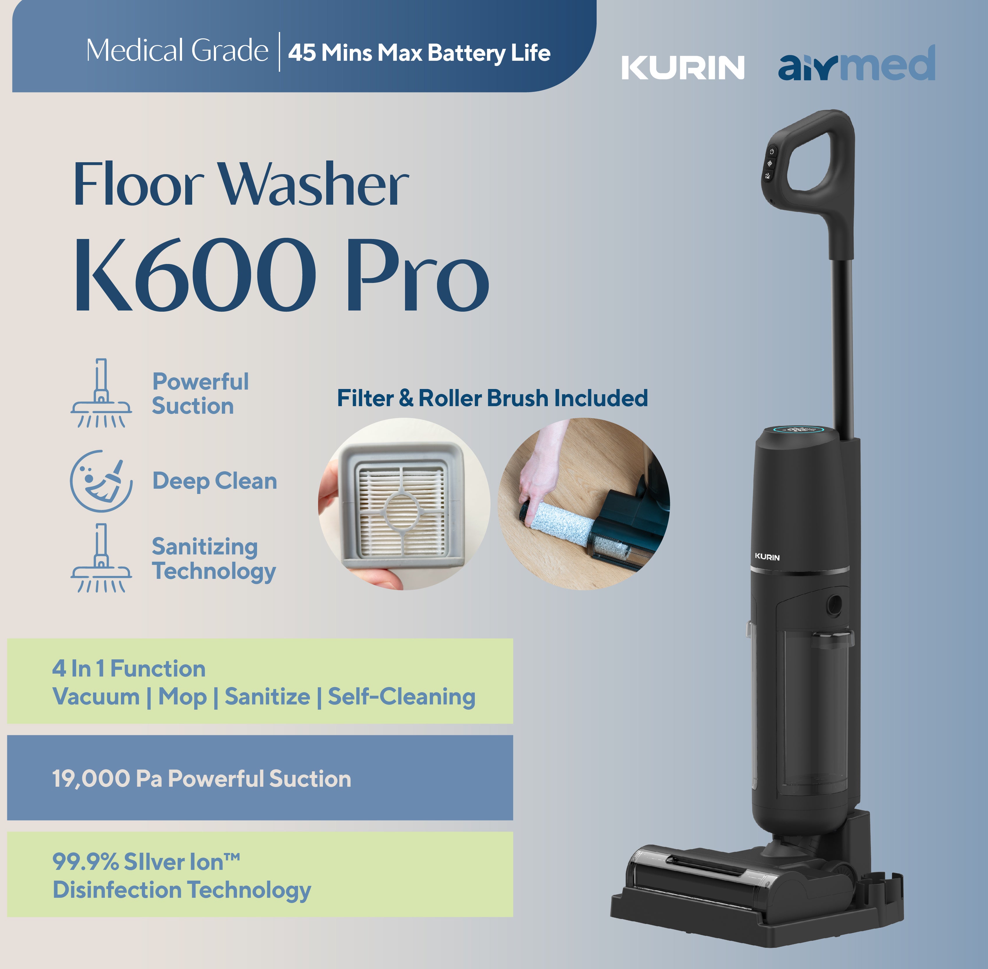 Kurin Airmed™ K600 Pro Floor Washer