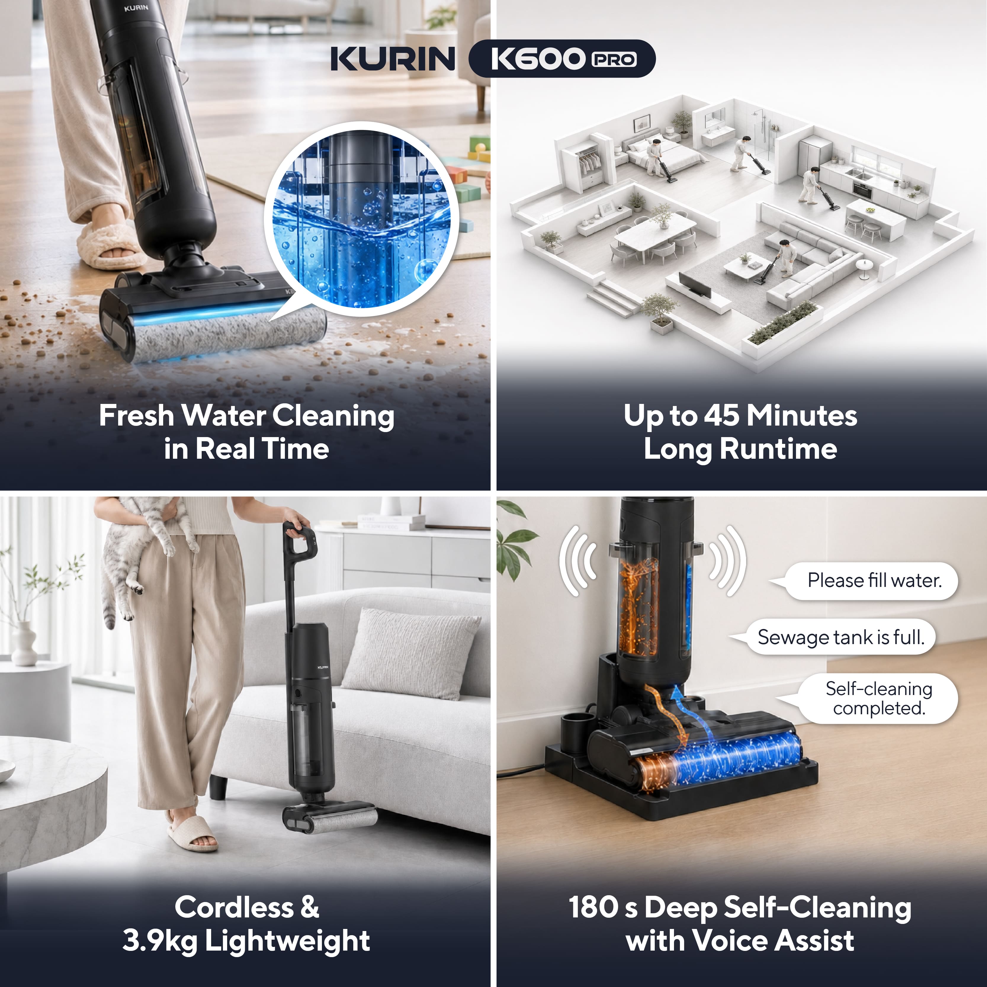 Kurin K600 Pro Floor Washer (NEW UPGRADE)